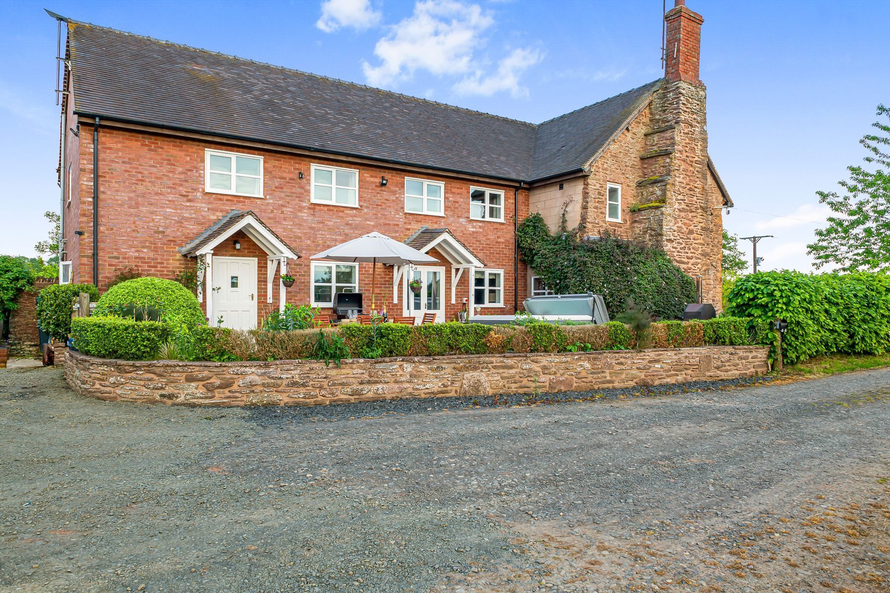 The rear of the farmhouse, courtyard side